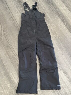 Lands' End Black Snow Bib with Adjustable Straps